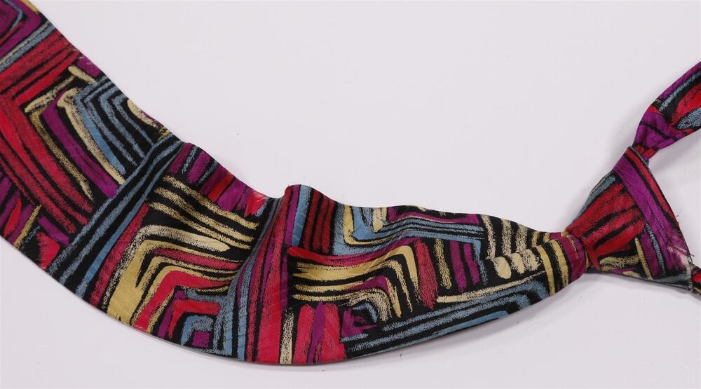 Missoni Vintage Print Silk Necktie Tie Mens Made in Spain